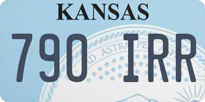 KS license plate 790IRR