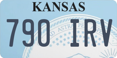 KS license plate 790IRV