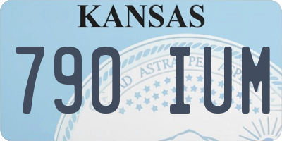 KS license plate 790IUM