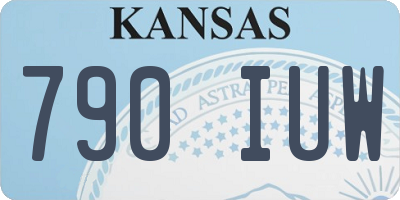 KS license plate 790IUW