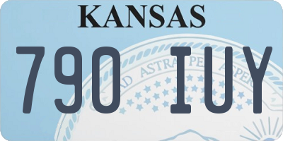 KS license plate 790IUY