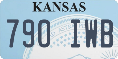 KS license plate 790IWB