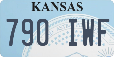 KS license plate 790IWF