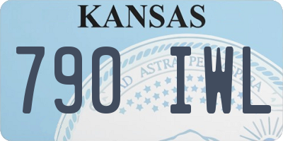 KS license plate 790IWL