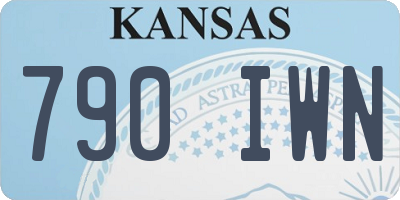 KS license plate 790IWN