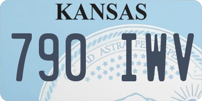 KS license plate 790IWV