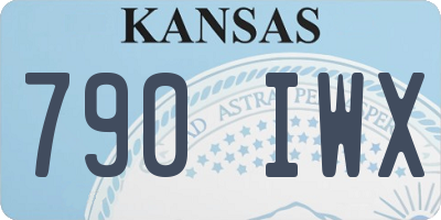 KS license plate 790IWX