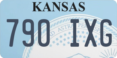 KS license plate 790IXG