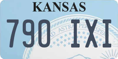 KS license plate 790IXI