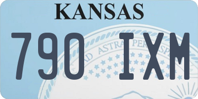 KS license plate 790IXM
