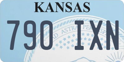 KS license plate 790IXN