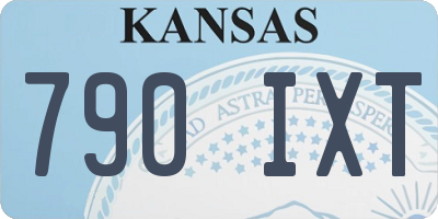 KS license plate 790IXT