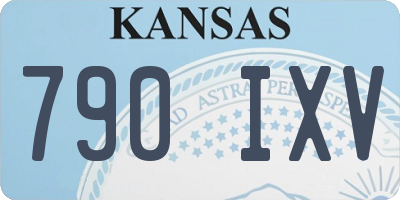 KS license plate 790IXV