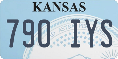 KS license plate 790IYS