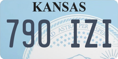 KS license plate 790IZI