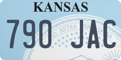KS license plate 790JAC