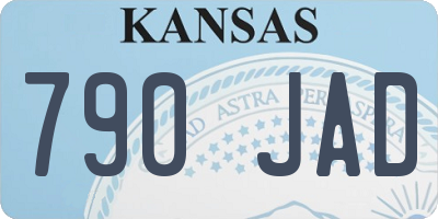 KS license plate 790JAD