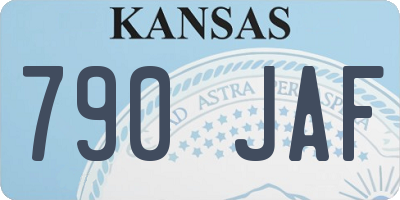 KS license plate 790JAF