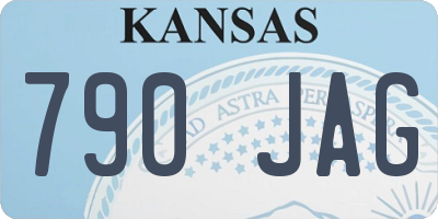 KS license plate 790JAG