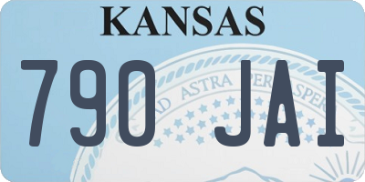 KS license plate 790JAI