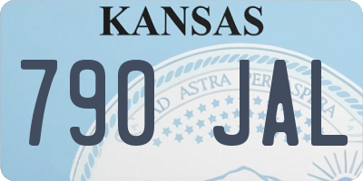KS license plate 790JAL