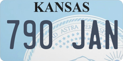 KS license plate 790JAN