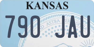 KS license plate 790JAU