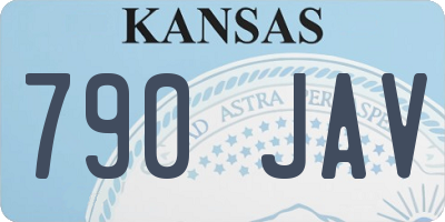 KS license plate 790JAV