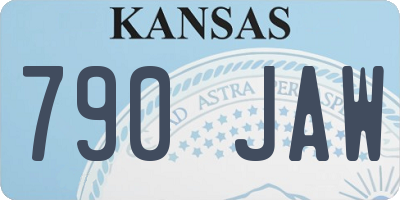 KS license plate 790JAW