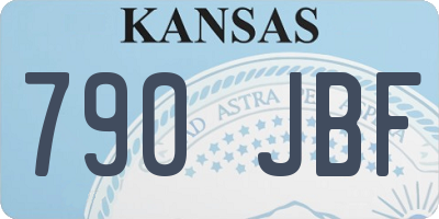KS license plate 790JBF