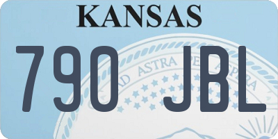 KS license plate 790JBL