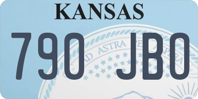 KS license plate 790JBO