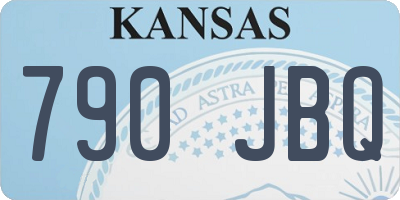 KS license plate 790JBQ