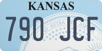 KS license plate 790JCF