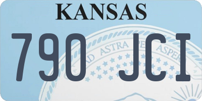KS license plate 790JCI