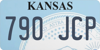KS license plate 790JCP