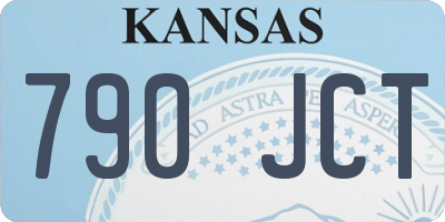 KS license plate 790JCT