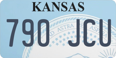 KS license plate 790JCU