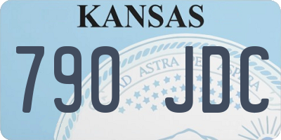 KS license plate 790JDC