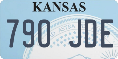KS license plate 790JDE