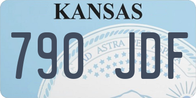 KS license plate 790JDF