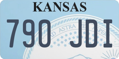 KS license plate 790JDI