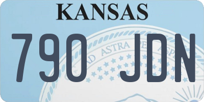 KS license plate 790JDN