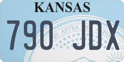 KS license plate 790JDX
