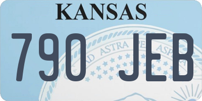 KS license plate 790JEB