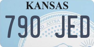 KS license plate 790JED