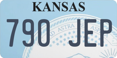 KS license plate 790JEP