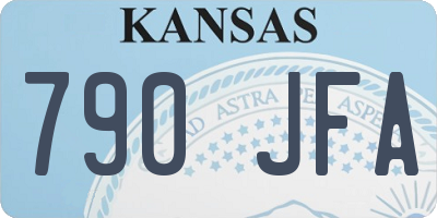 KS license plate 790JFA