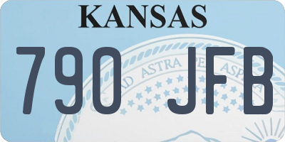 KS license plate 790JFB