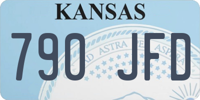 KS license plate 790JFD